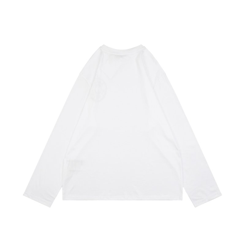 Acne Studios Distressed Circle Logo Long Sleeve T-Shirt White view