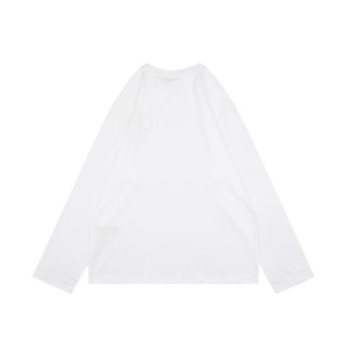 Acne Studios Distressed Circle Logo Long Sleeve T-Shirt White view 2