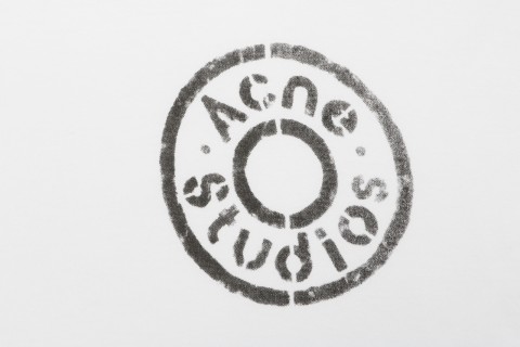 Acne Studios Distressed Circle Logo Long Sleeve T-Shirt White view 7