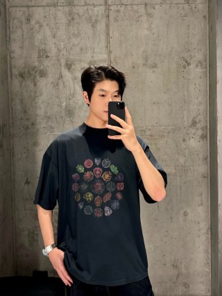 Black Celestial Zodiac Graphic Short Sleeve T-Shirt view 3