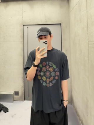 Black Celestial Zodiac Graphic Short Sleeve T-Shirt view 5