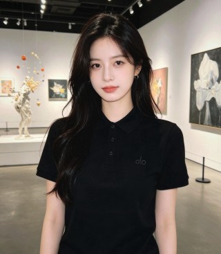 Alo Black Short-Sleeve Polo Shirt view 2