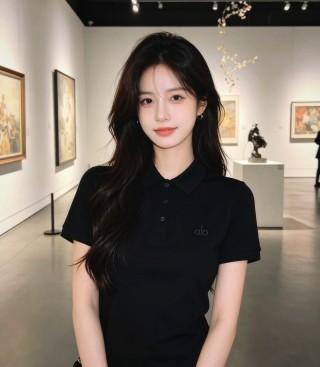Alo Black Short-Sleeve Polo Shirt view 3