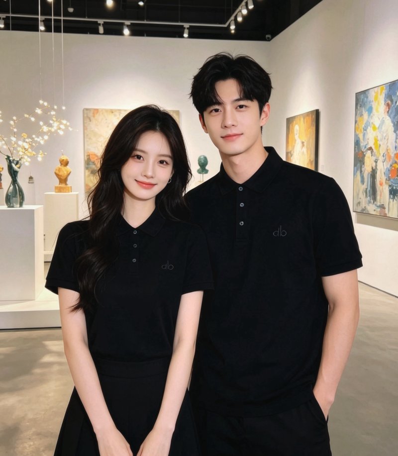 Alo Black Short-Sleeve Polo Shirt view