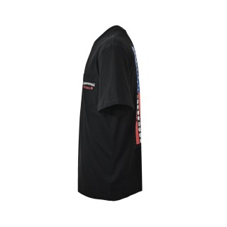 Black USA Flag Skull Graphic Short Sleeve T-Shirt view 11