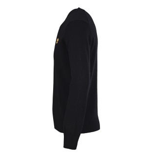 Versace Medusa Gold Embroidered Crew Neck Sweater Black view 10