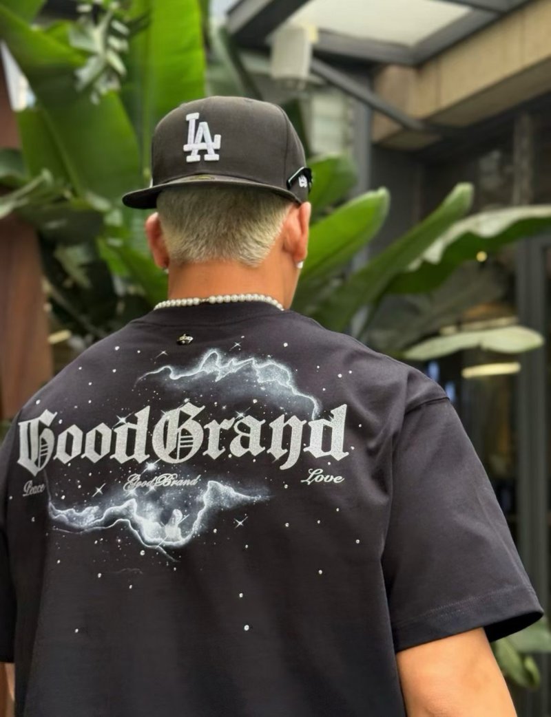 HoodBrand Lightning Graphic Black T-Shirt