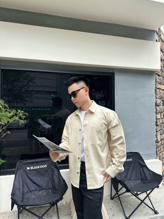 Stone Island Cream Overshirt Jacket view 2