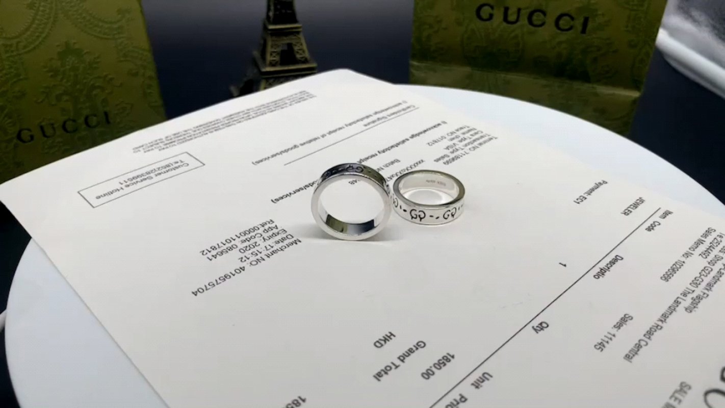 Gucci 925 Silver Small Sprite Ring