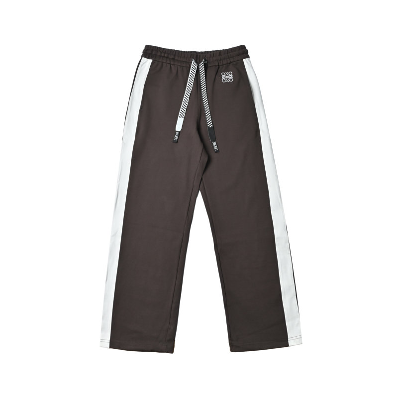 Loewe Brown & White Side Stripe Jogger Pants view