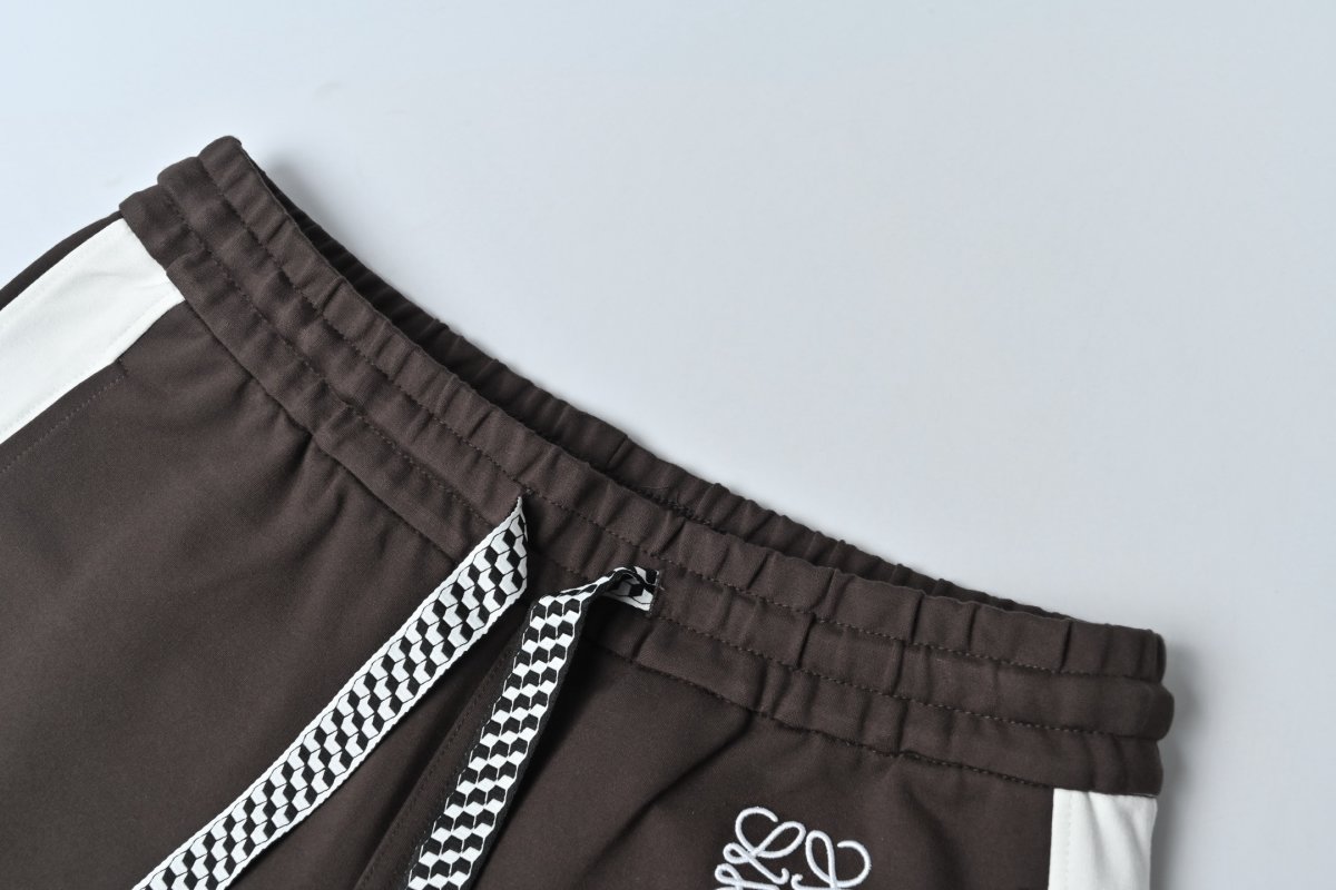 Loewe Brown & White Side Stripe Jogger Pants view