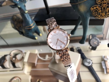 Armani AR11244 Crystal Pearl Mother-of-Pearl Women's Steel Watch