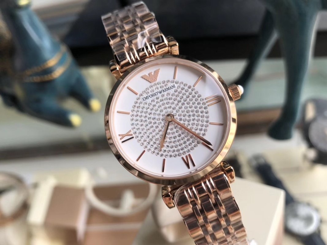 Armani AR11244 Crystal Pearl Mother-of-Pearl Women's Steel Watch view