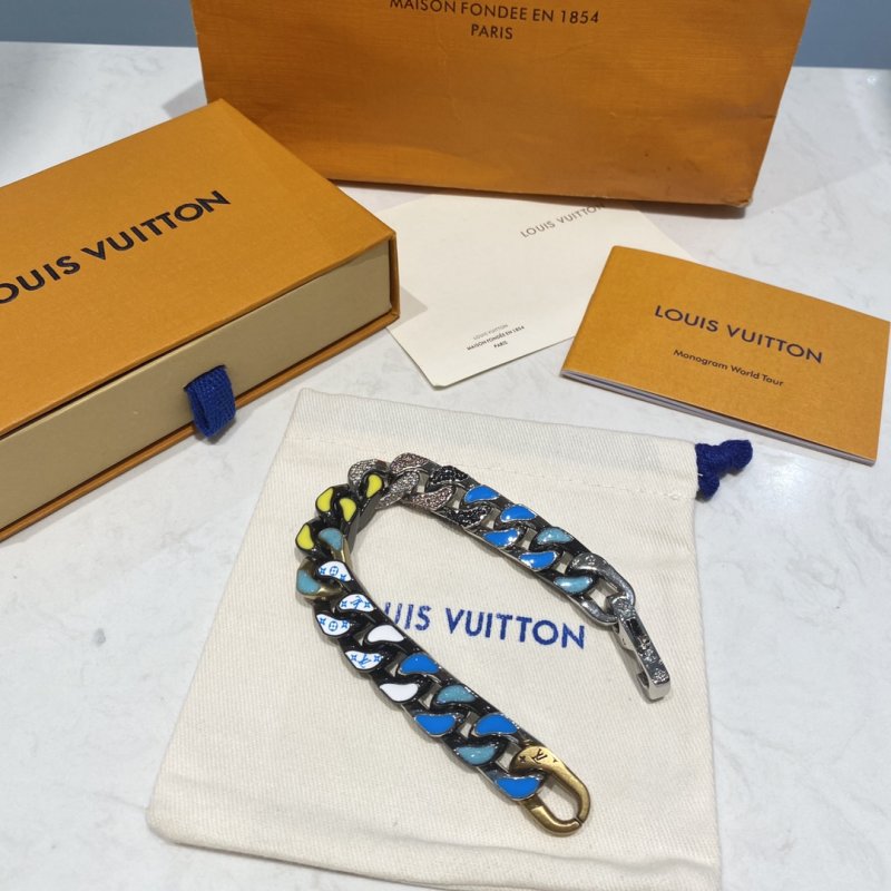Louis Vuitton Colorful Cuban Chain Bracelet - Multi view