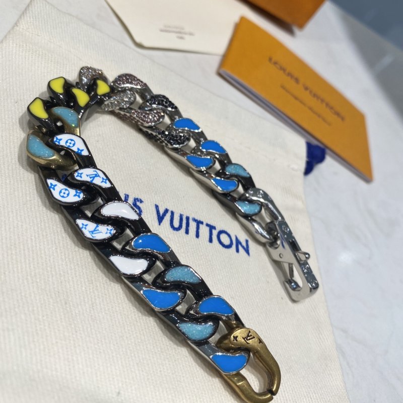 Louis Vuitton Colorful Cuban Chain Bracelet - Multi view