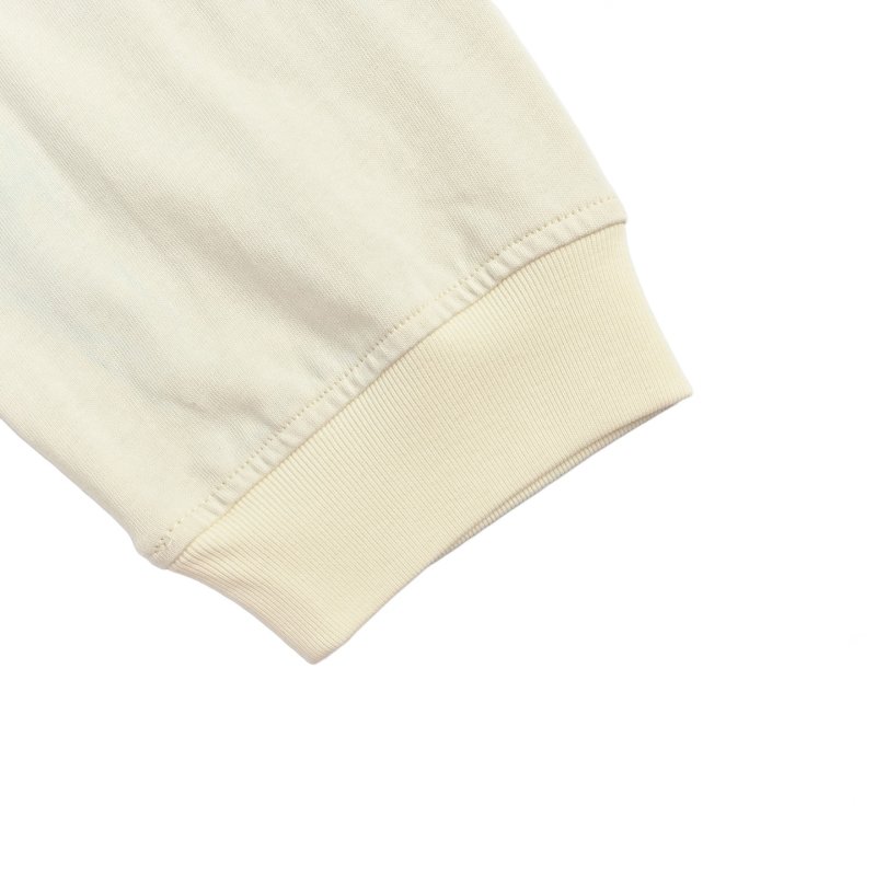 Cream Long Sleeve Tee with Orange & Black Sleeve Print view