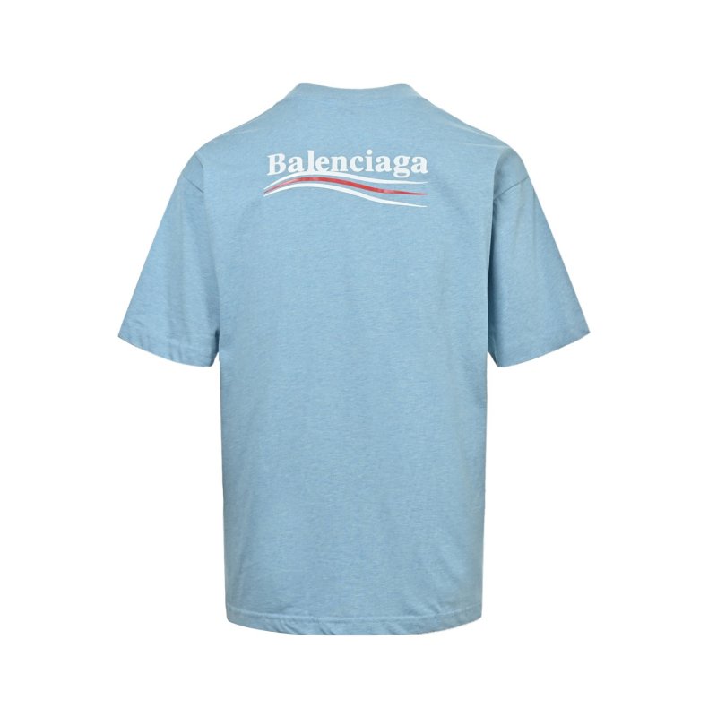 Blue Short Sleeve T-Shirt with Small Embroidered Logo view