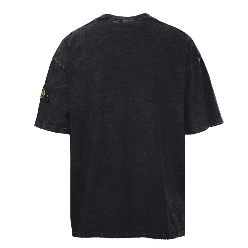 Vintage Washed Black Crewneck T-Shirt view