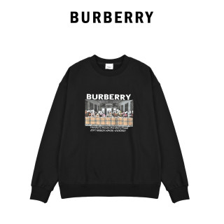 Burberry Last Supper Print Crewneck Sweatshirt Black
