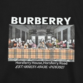 Burberry Last Supper Print Crewneck Sweatshirt Black view 11