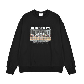 Burberry Last Supper Print Crewneck Sweatshirt Black view 3