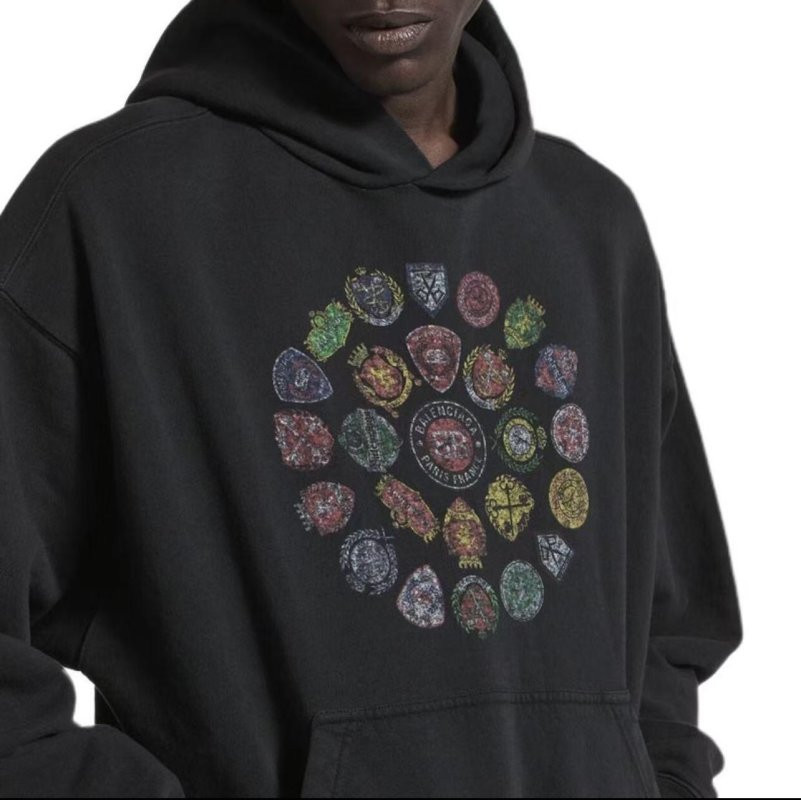 Chrome Hearts Black Multi-Crest Hoodie