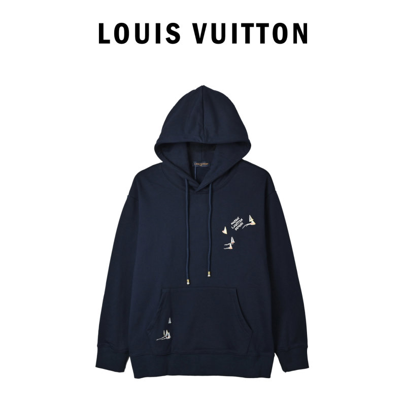 Louis Vuitton Navy Embroidered Hoodie view