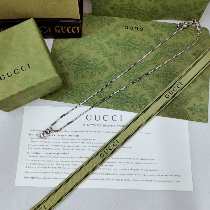 Gucci Rabbit Charm Silver Chain Necklace 2023 view