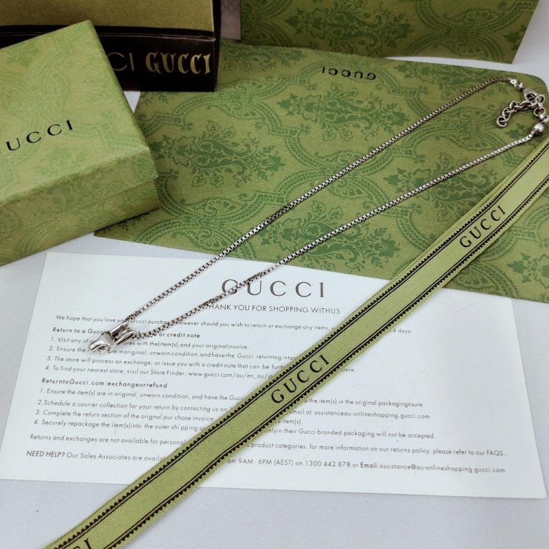 Gucci Rabbit Charm Silver Chain Necklace 2023 view