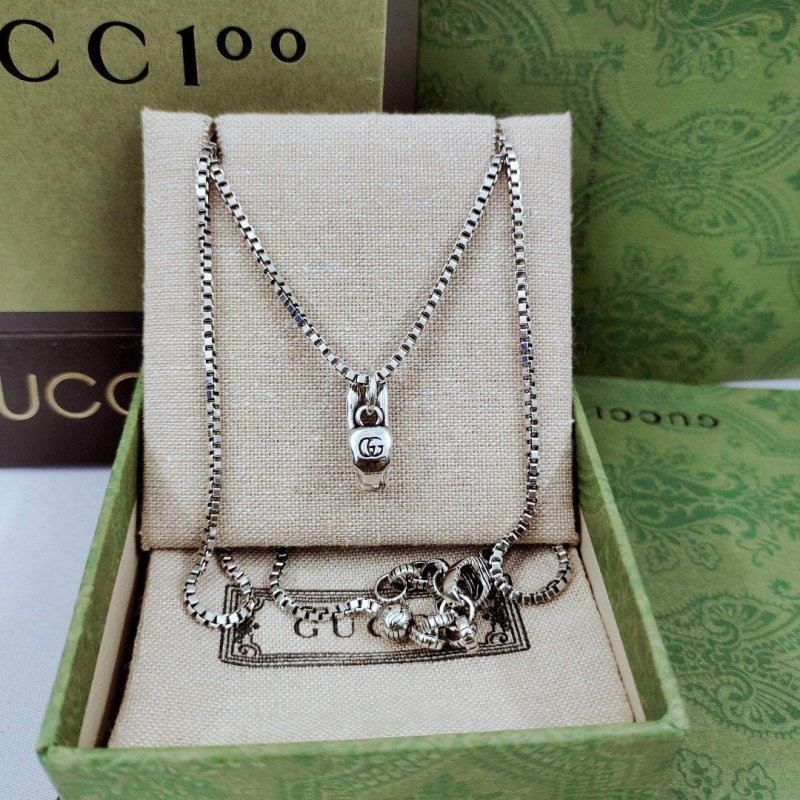 Gucci Rabbit Charm Silver Chain Necklace 2023 view