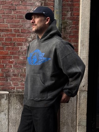 Jordan Jumpman Wings Charcoal Hoodie view 3