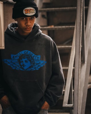 Jordan Jumpman Wings Charcoal Hoodie view 4