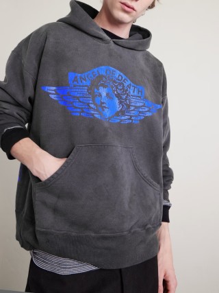 Jordan Jumpman Wings Charcoal Hoodie view 5