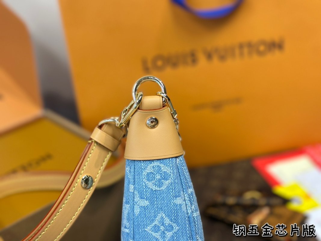 Louis Vuitton Monogram Denim Moon Bag Blue view
