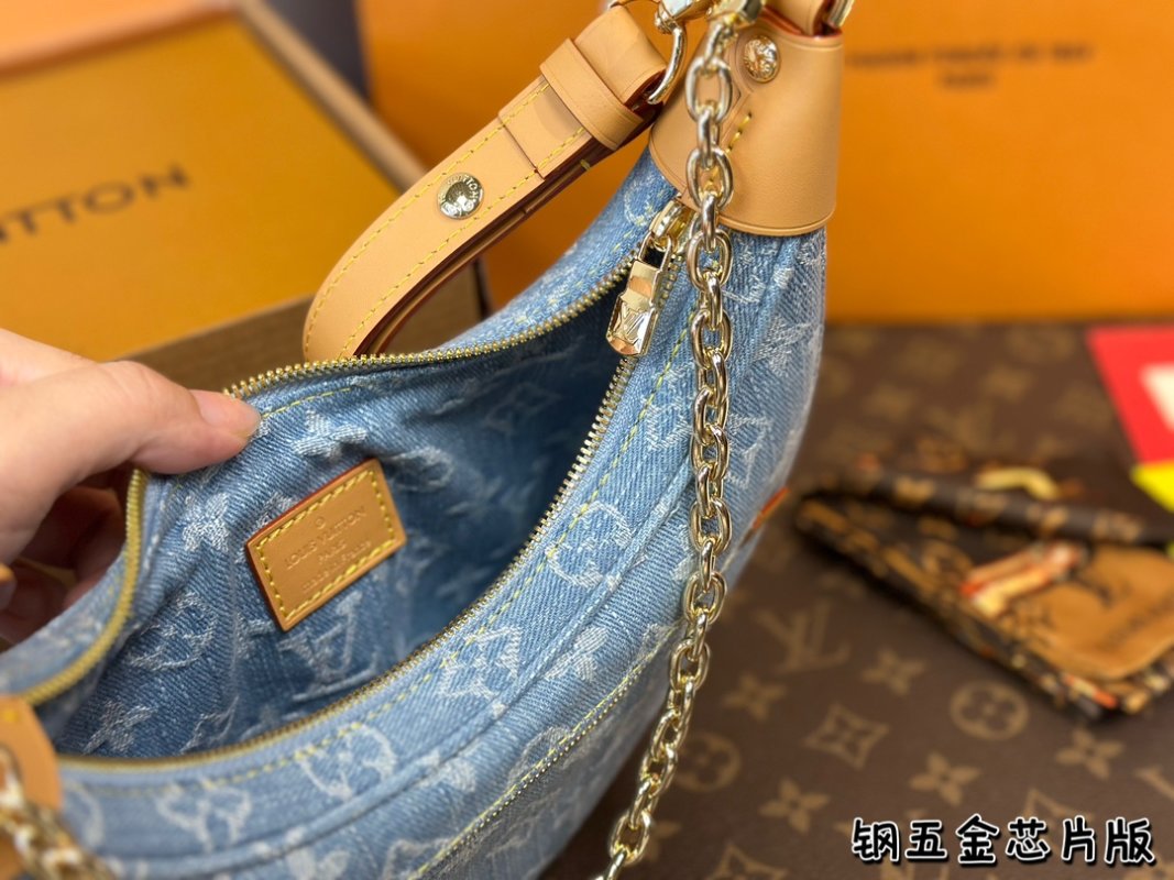 Louis Vuitton Monogram Denim Moon Bag Blue view
