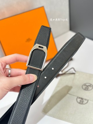 Hermès Jockey Belt Buckle & Reversible Leather Strap Black view 6