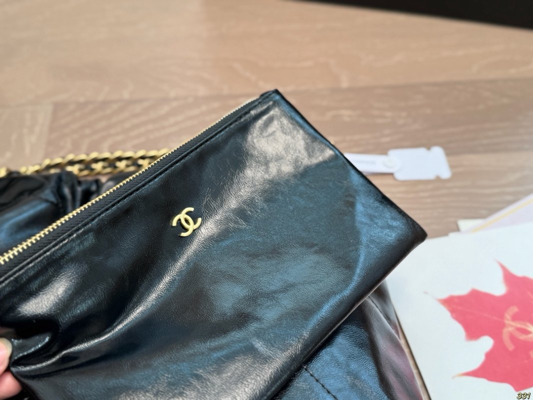 Chanel 22 Quilted Black Leather Shoulder Bag view