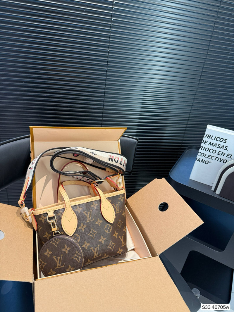 Louis Vuitton Monogram Neverfull Tote Bag with Pouch view