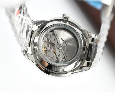 Rolex Sky-Dweller Inspired Mechanical Watch 42mm Silver view 9
