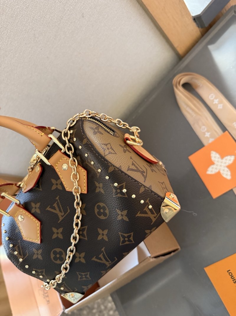 Louis Vuitton Speedy 20 Monogram Studded Pillow Bag Brown view