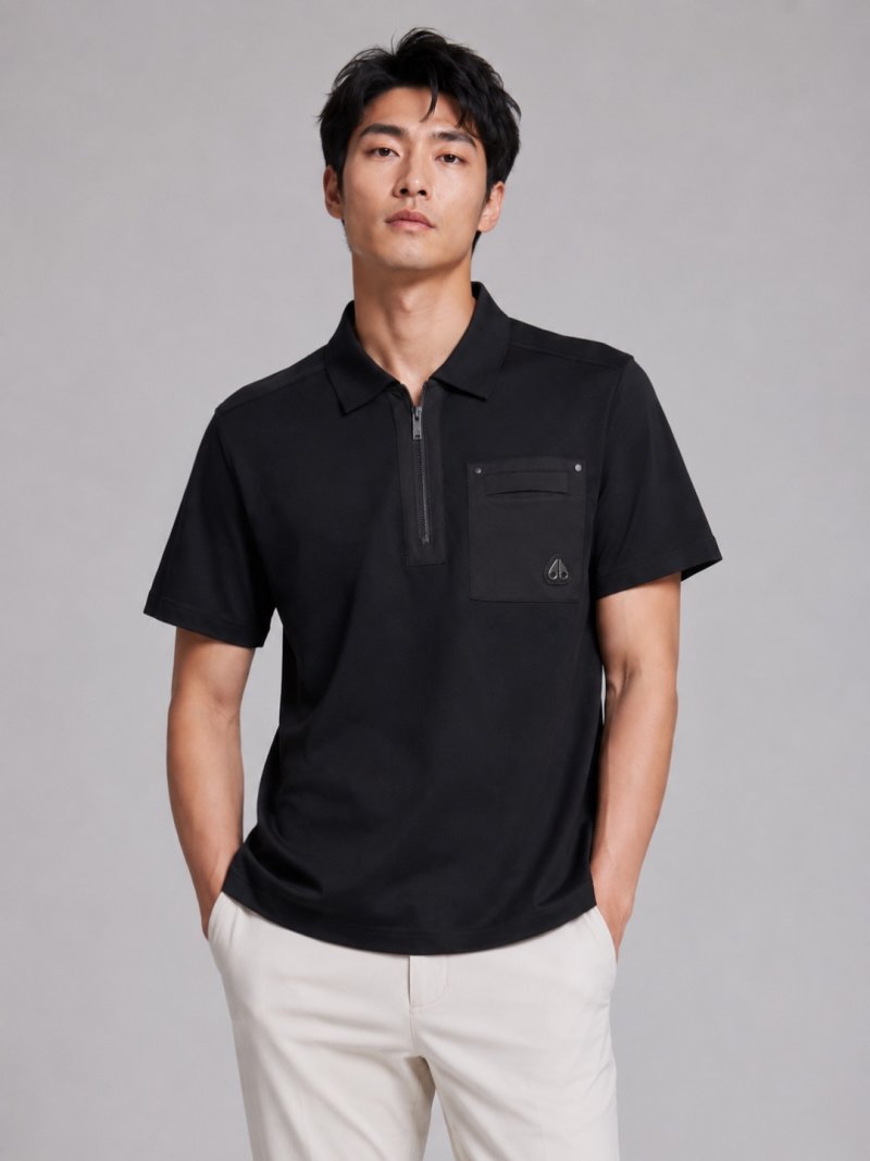 Stone Island Black Short Sleeve Polo Shirt