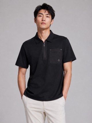 Stone Island Black Short Sleeve Polo Shirt
