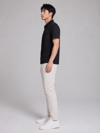 Stone Island Black Short Sleeve Polo Shirt view 5
