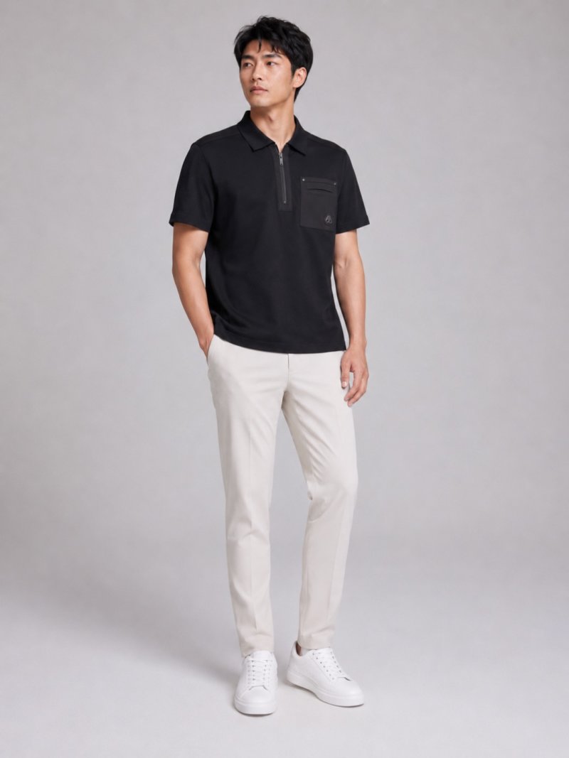 Stone Island Black Short Sleeve Polo Shirt view