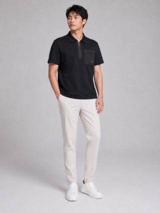 Stone Island Black Short Sleeve Polo Shirt view 7