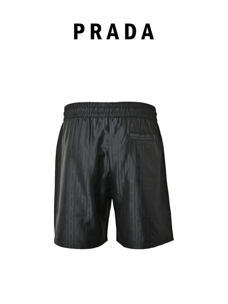Prada Black Nylon Drawstring Shorts view