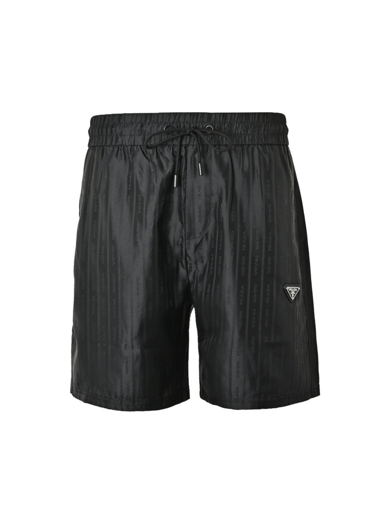 Prada Black Nylon Drawstring Shorts view