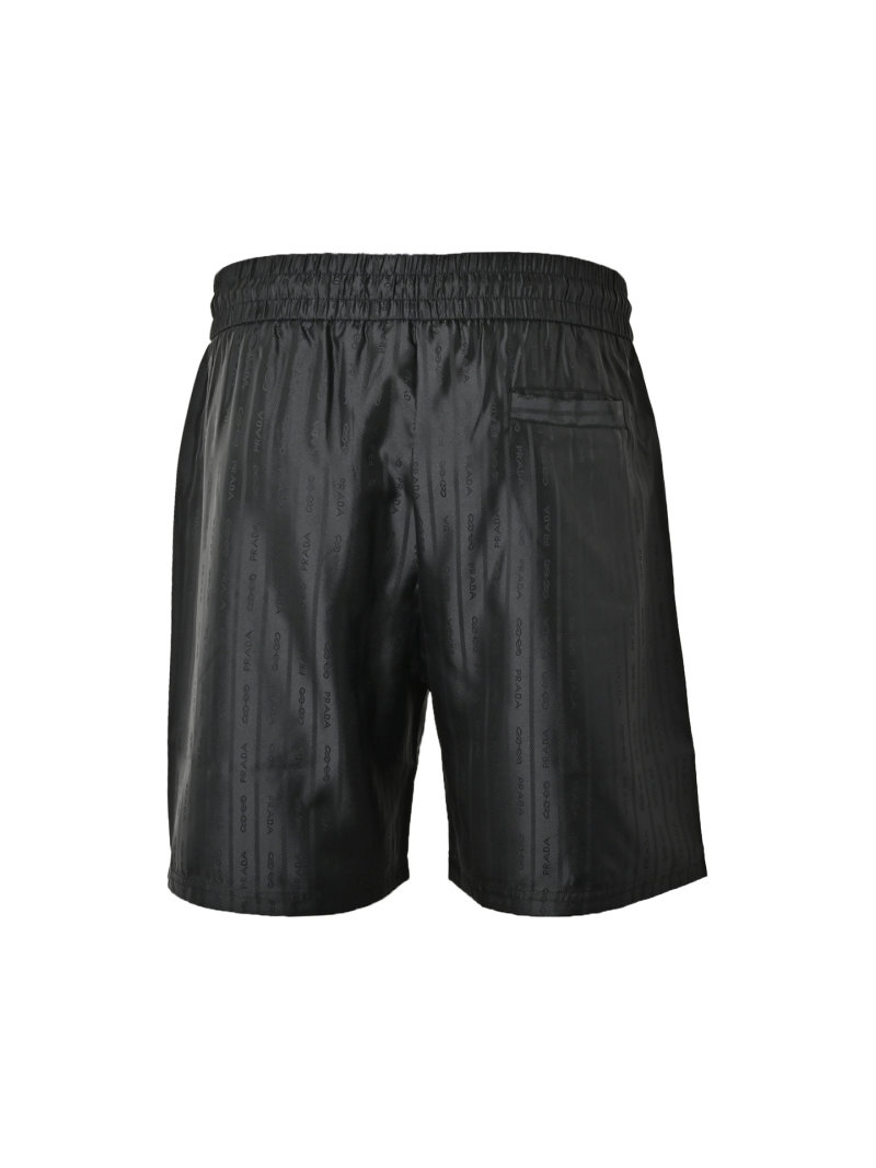 Prada Black Nylon Drawstring Shorts view