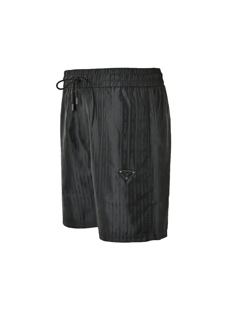 Prada Black Nylon Drawstring Shorts view