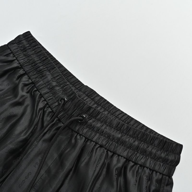 Prada Black Nylon Drawstring Shorts view